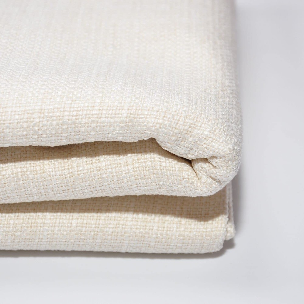 Solid Ivory Pattern Fabric By The Yard 9OZ 100% Polyester Upholstery Sewing