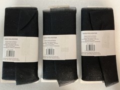 3 Packs of 3 Yards each ~ Black Glitter Tulle 108”x 54” ~ NEW