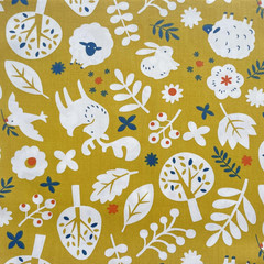 Vintage Floral Precut Fabric Squares 10X10, Purple Yellow Layer Cake Fabric for