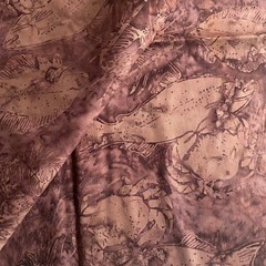 2.1 YD Brown Fish Batik Fabric Cotton