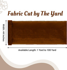 Bronze Organza Fabric, 10 Yards Continuous, 45” Wide, Wedding Party Decoration I