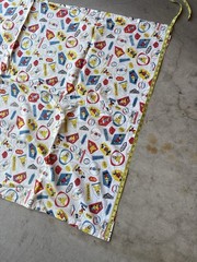 Vintage LOT Disney 60s 70s Mickey Mouse Characters Fabric Canvas Cotton Material