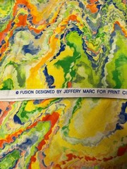 FUSION BY JEFFREY MARC Lime Green 1 yard 100% Cotton Fabric Free Ship SBB NTC