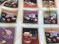 WILMINGTON PRINTS-AL DENTE PANEL #Q1655-44043-279 HOT PAD ITALIAN SQUARES