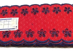 lace sangallo made in italy height cm 7 red and blue scalloped piece 9.2 mt