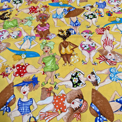 Bathing Beauties 2005 by Loralie Harris for Loralie Design Size 44×38″ 1 Yard
