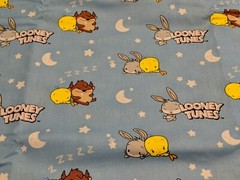 Sleeping Baby Looney Tunes Cotton Fabric-By The Half Yd (Camelot Fabrics)