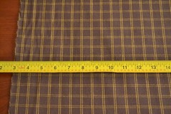 By 1/2 Yd, Gold & Brown Plaid Homespun Cotton, Andover/Morton/Simple Charm, B212