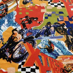 Xtreme Edge Vintage Springs Industries Cotton Fabric By The Half Yard Bike Board