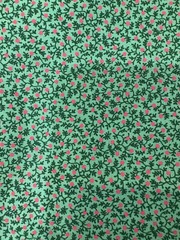 Christmas Fabric Small Red Berries/ Green Leaves Cotton 2 Yards