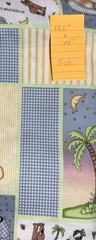 Bazooples Patch Blocks Fabric Springs Global BABY JUNGLE ANIMALS 5 Yards NEW