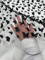 Black 3D Butterfly Lace, 60/62″, Dress, Decor, Prom, Hair Accessories