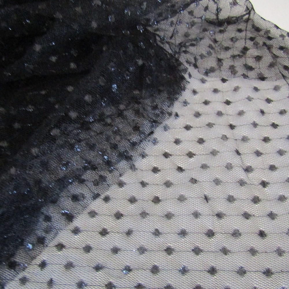 1/2 Yard by 62″ Wide Black Stretch Lace Fabric