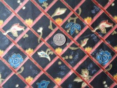 VINTAGE EXCLUSIVE SCREEN PRINT BY JACLYN NASH ORIGINAL BLACK WITH FLOWERS 41X53″