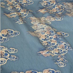 Cloud Printed Fabric Cloth Clothing Sewing Handcrafts DIY Chinese 100x145cm