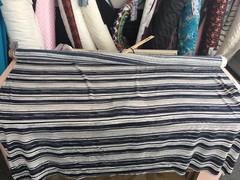 Designer Fabric CABI LLC Vintage Soft Crepe Brush stroke Blue Navy Nautical