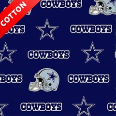 Dallas Cowboys NFL Cotton Fabric – 58″ Wide – Sold by The Yard & Bolt