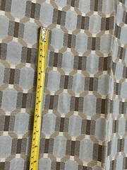 Century Geometric Designer Canvas Upholstery Fabric 17.5 x 21.5″ Blue Gray Beige