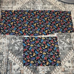 Vintage 80s Colorful Dinosaurs Print Fabric Approx. 60” x 18”