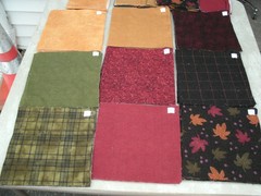 Precut Flannel Squares –LOT OF 324—9″ & 5 1/2″- Assorted Patterns & Colors