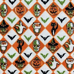 Halloween Fabric Checked Hallowe’en Night by RJR 1 YARD 100% Cotton