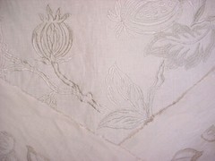 2-7/8Y Lee Jofa 2012124 Brimham Bisque Embroidered Jacobean Upholstery Fabric