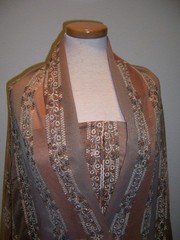 DESIGNER FABRIC COORDINATES TAUPE PEACH BROWN BEIGE OMBRE RICH EMBROIDERED BANDS