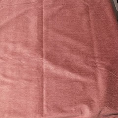3 3/8 Yards Heavyweight Blush Pink Velour Upholstery Fabric Textured Mid-Century