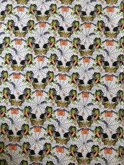 VTG 90s Halloween Sue Dreamer Fabric Country Trick Treat Witches 1-7/8 Yd X 44