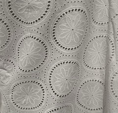 WHITE Cotton Embroidery Fabric 54” Width Sold By The Yard