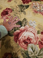 VTG 1997 Richloom Platinum Collection Fabric Floral Rose Screen Print 1 Yard