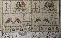 REMNANT Peace Creek Collection Quilt Fabric Primitive Angels Nativity 12″x23″