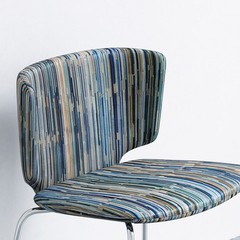 Designtex moquette Capetown blue Velvet striate Modern Upholstery Fabric