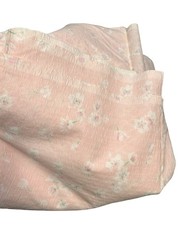 6 Yards VTG Peter Pan Fabrics Pink Floral Pink Green 61” Wide Crinkled READ