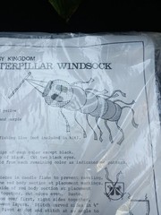 Vintage Daisy Kingdom Caterpillar Windsock Kit 1981 Sealed But Hoop Cracked