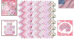 5×5 Inch Floral Cotton Charm Squares Set – 84 Pink Fabric Packs for DIY Crafting