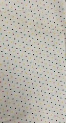 NEW Cotton Fabric 44 x 66 inches 1.83 yards White Polka Dot Yellow Blue Green