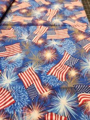 1 Yard America Flag Independence Day 100% Cotton 2011 Cranston Vintage memorial
