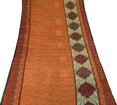 Sushila Vintage Multi-Color Scrap Saree Pure Cotton Silk Kantha Work Sari Fabric