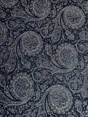Black & Gray Paisley Print Fabric for Dresses Skirts Clothes 2.5 Yards Neutral