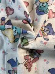 Fabric RARE VTG 90s N Erlanger Blumgart Bears with Balloons Cotton Flannel 36×44