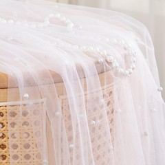5 Yards White Pearl Tulle Fabric,60 Inch Wide Wrinkle Free Pearl Mesh Fabric …