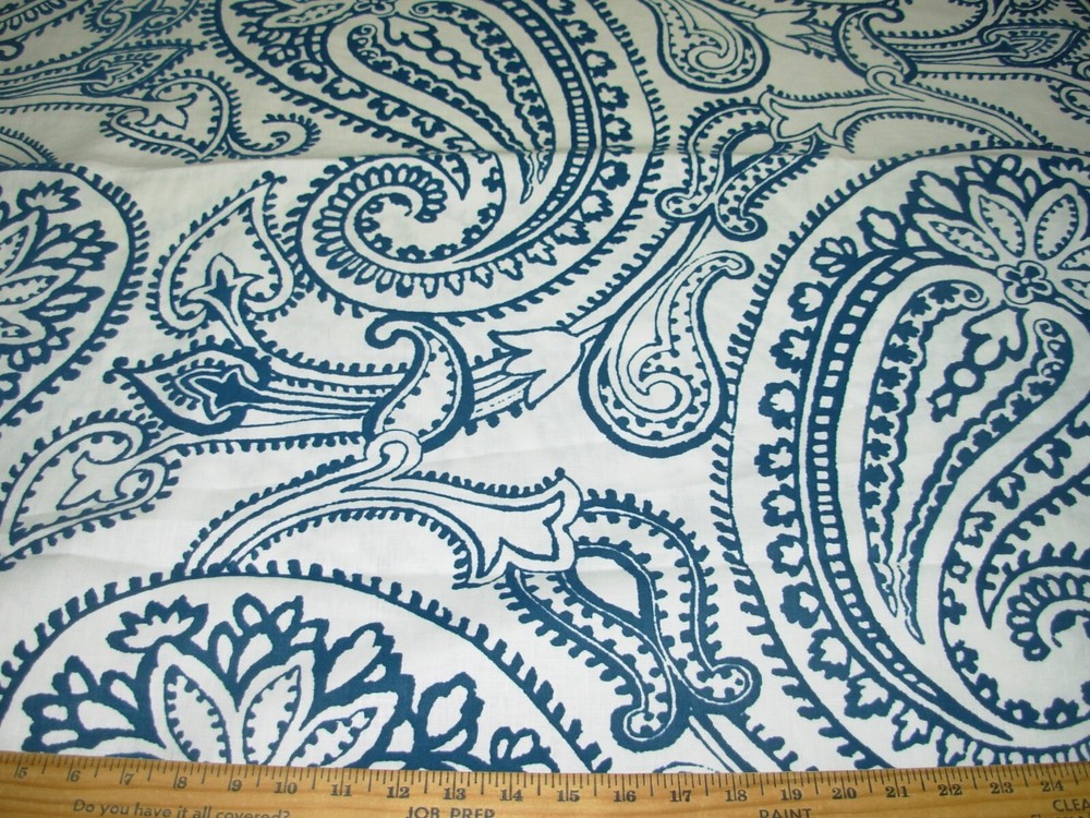10 YDS LEE JOFA GROUNDWORKS PAISLEY FLOCK LINEN ITALY UPHOLSTERY FABRIC FOR LESS
