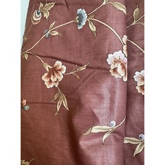 Waverly Div. of Schumacher Screen Print Vat Dye Fabric New 2 large pieces Mauve