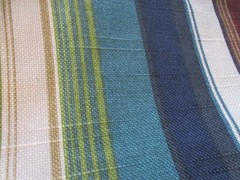 Portfolio Textiles Striped Upholstery Fabric Burgundy Green Blue Black 3.5 yards