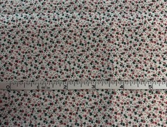 VTG Spring Mills Tiny Ditzy CALICO Pinks & Blue Tulip Florals on Ivory BTFQ