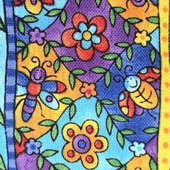 Boho Bugs Flowers Stripes Giggles Hoffman International Cotton Fabric 28″ L READ