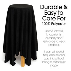 Black Solid Anti Pill Fleece Fabric – 60″ Wide – Sold by The Yard & Bolt