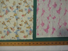 Cotton Quilt Fabric Lot of 2 FQs Dream Baby and Pink Clouds