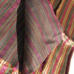 Satin Silky Multi Colored Striped Fabric for Sewing Costume Sewing Craft